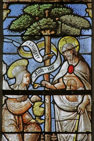 Window depicting Noli Me Tangere by French School